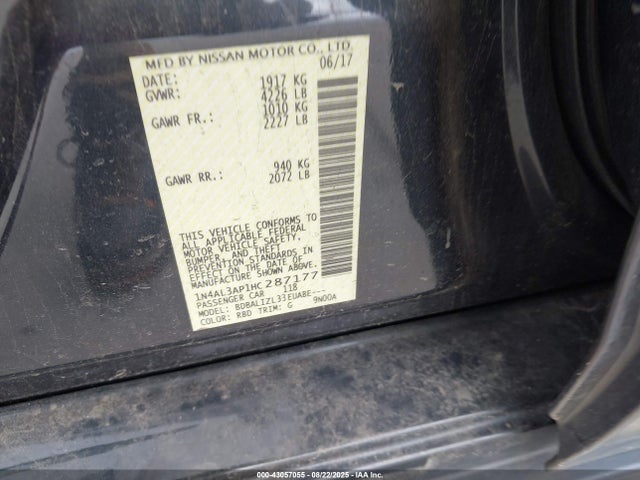 Nissan Altima 2017 1N4AL3AP1HC287177 Image 9