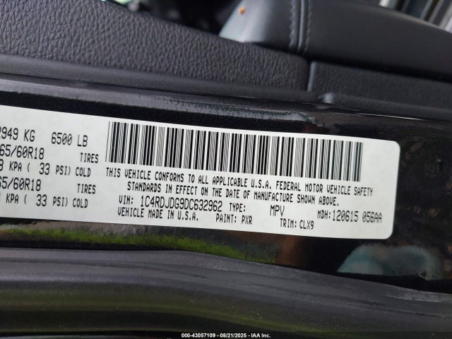 Aukcja sprzedaży 2013 Dodge Durango Crew, vin: 1C4RDJDG9DC632962, numer aukcji: 43057109