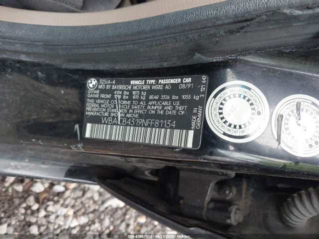 1992 BMW 325 WBACB4319NFF81134 Photo 8