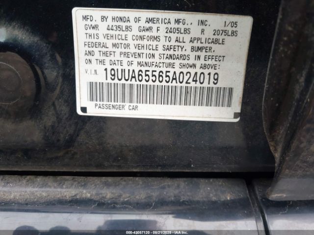 2005 ACURA TL 19UUA65565A024019 Photo 8