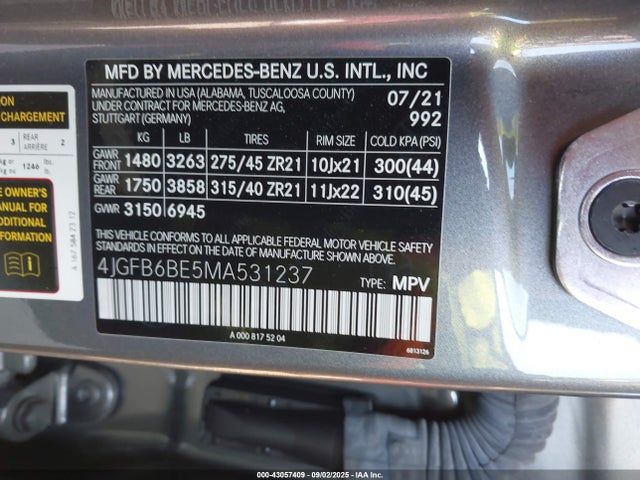 Mercedes-Benz Amg Gle 53 4matic 2021 4JGFB6BE5MA531237 Image 9