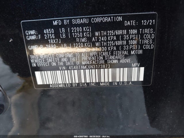 4S4BTAMC6N3173873 Subaru na, u5