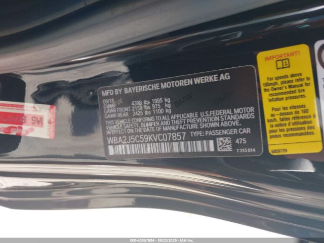 2019 BMW M240I WBA2J5C59KVC07857 Photo 8