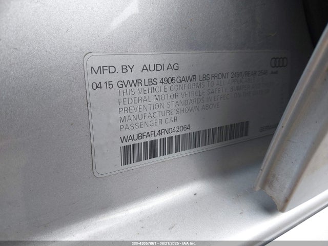 2015 AUDI A4 WAUBFAFL4FN042064 Photo 8