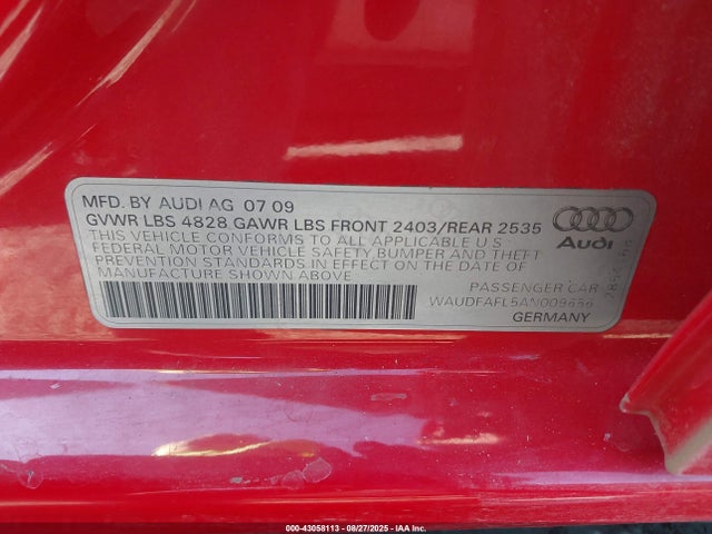 2010 AUDI A4 WAUDFAFL5AN009656 Photo 8
