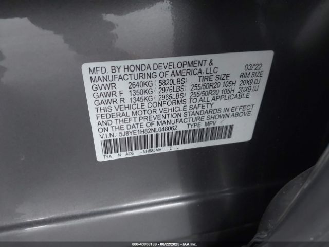 2022 ACURA MDX 5J8YE1H82NL048062 Photo 8