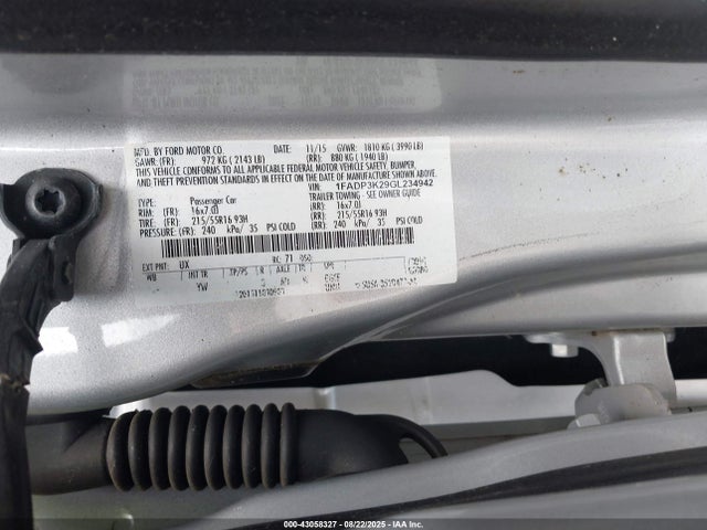 1FADP3K29GL234942 Ford 2016