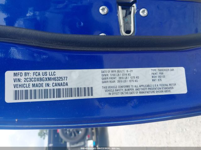 2021 DODGE CHARGER 2C3CDXBGXMH632577 Photo 8