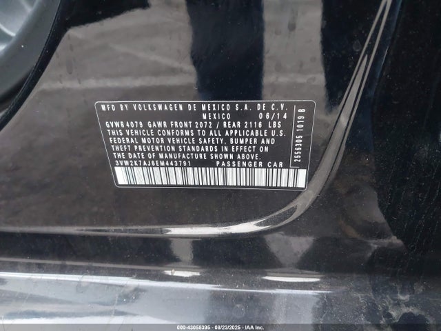Volkswagen Jetta 2014 3VW2K7AJ6EM443791 Image 9