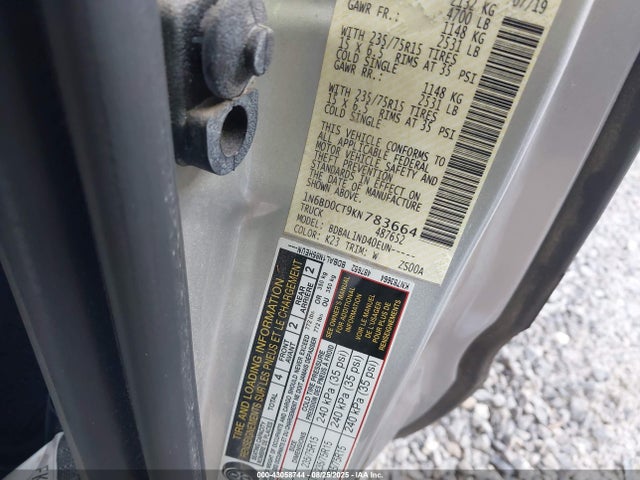 1N6BD0CT9KN783664 Nissan Frontier