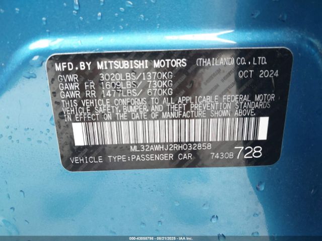 2024 MITSUBISHI MIRAGE ML32AWHJ2RH032858 Photo 8