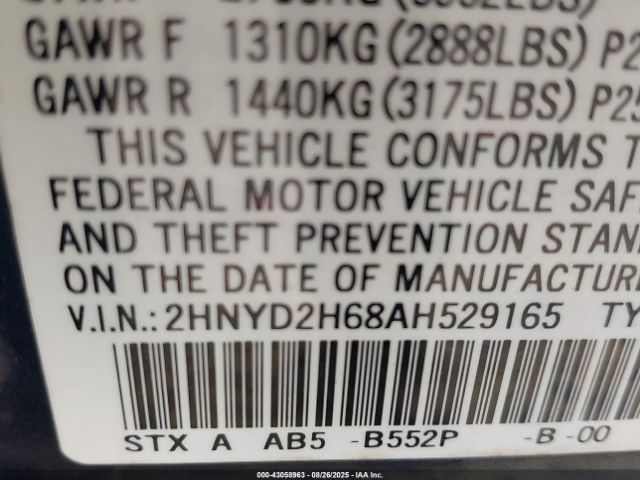 2010 ACURA MDX 2HNYD2H68AH529165 Photo 8