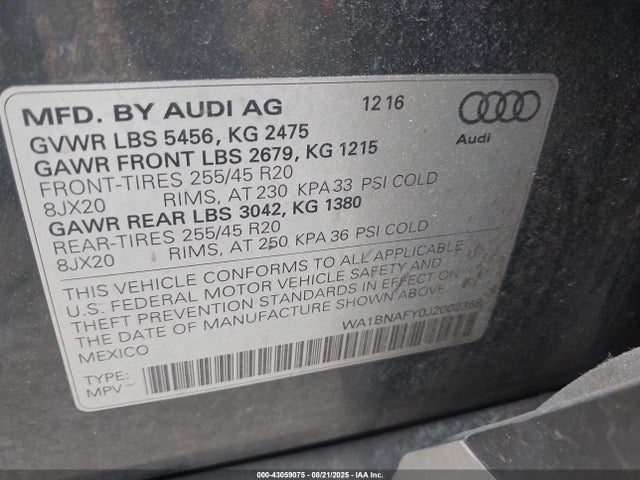 2018 AUDI Q5 WA1BNAFY0J2002358 Photo 8