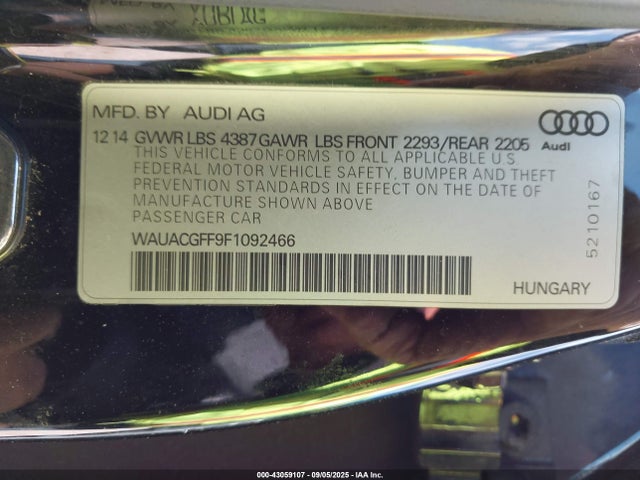 2015 AUDI A3 WAUACGFF9F1092466 Photo 8