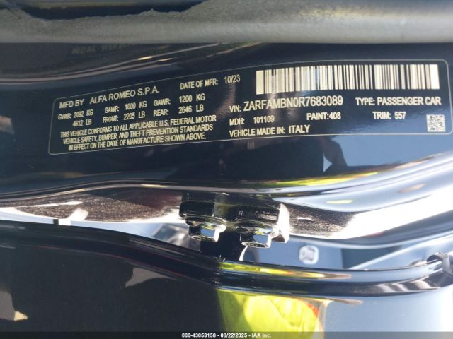 2024 ALFA ROMEO GIULIA ZARFAMBN0R7683089 Photo 8