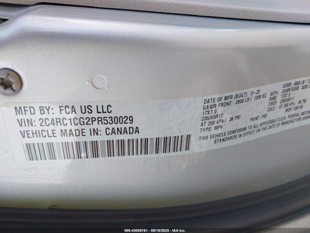 Chrysler Voyager Lx 2023 2C4RC1CG2PR530029 Image 9