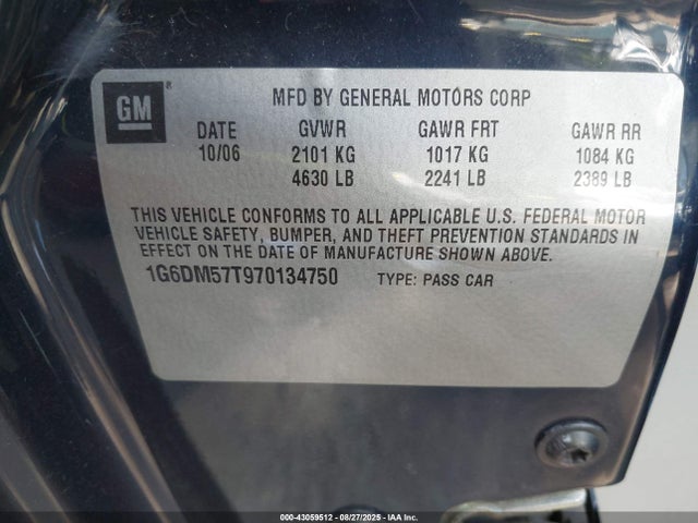 2007 CADILLAC CTS 1G6DM57T970134750 Photo 8