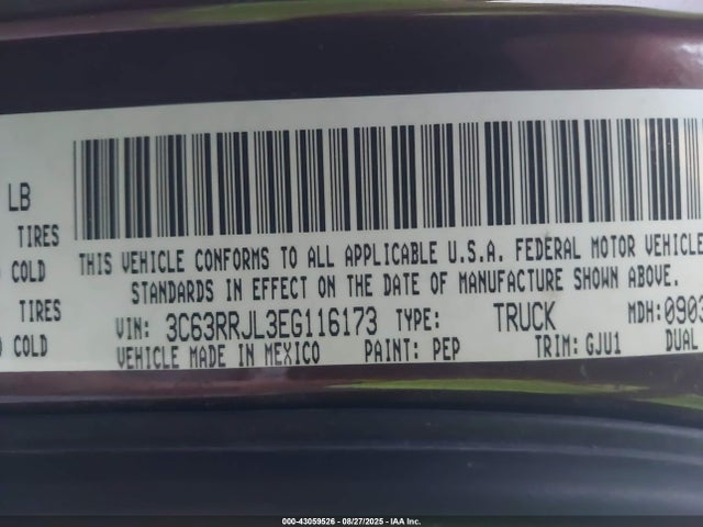 3C63RRJL3EG116173 RAM 3500