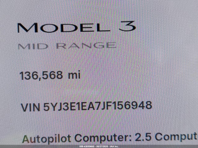 2018 TESLA MODEL 3 5YJ3E1EA7JF156948 Photo 8