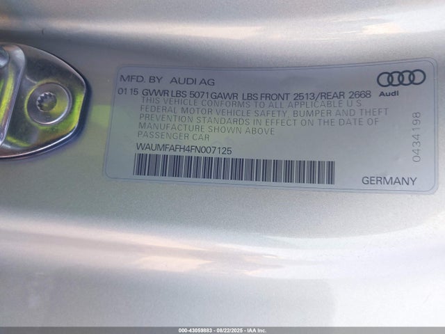2015 AUDI A5 WAUMFAFH4FN007125 Photo 8