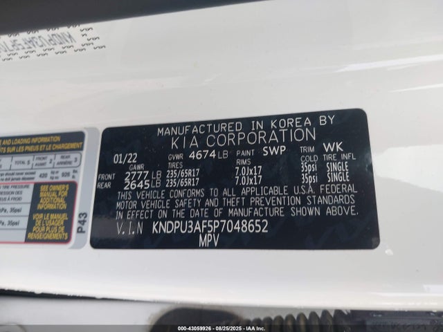 KIA gdi theta iii 2023 KNDPU3AF5P7048652 Image 9