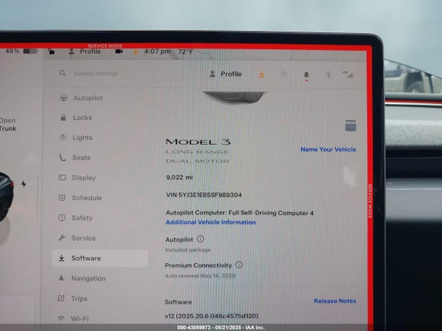 2025 TESLA MODEL 3 5YJ3E1EB5SF989304 Photo 6