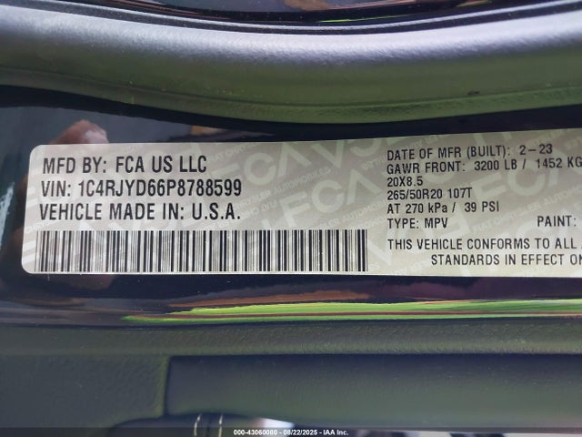 1C4RJYD66P8788599 Jeep 2023