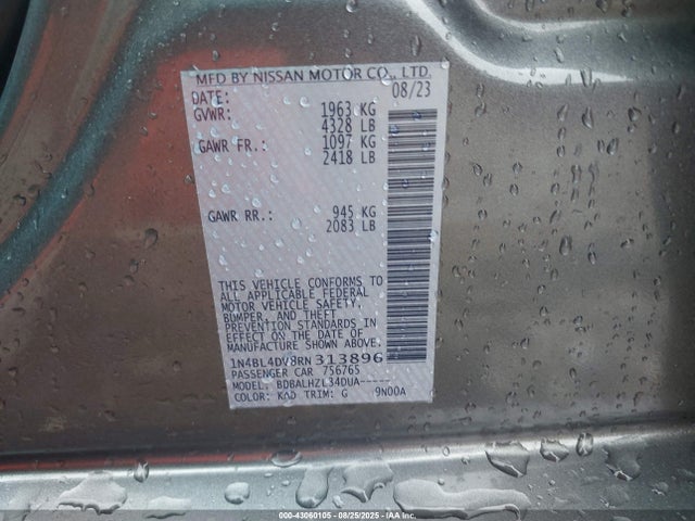 Nissan Altima 2024 1N4BL4DV8RN313896 Image 9