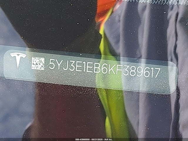 2019 TESLA MODEL 3 5YJ3E1EB6KF389617 Photo 8