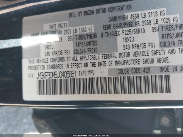 Mazda py cylinder deactivation 2018 JM3KFBDM5J0406851 Image 9