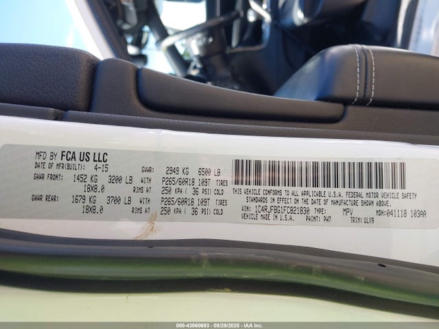 Jeep Grand Cherokee 2015 1C4RJFBG1FC821830 Image 9