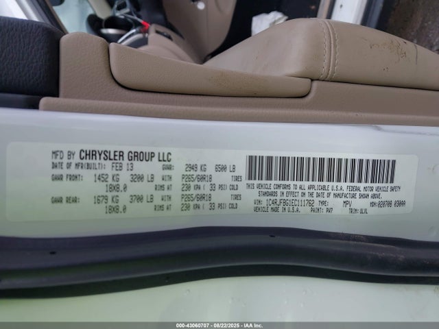 1C4RJFBG1EC111762 Jeep 2014