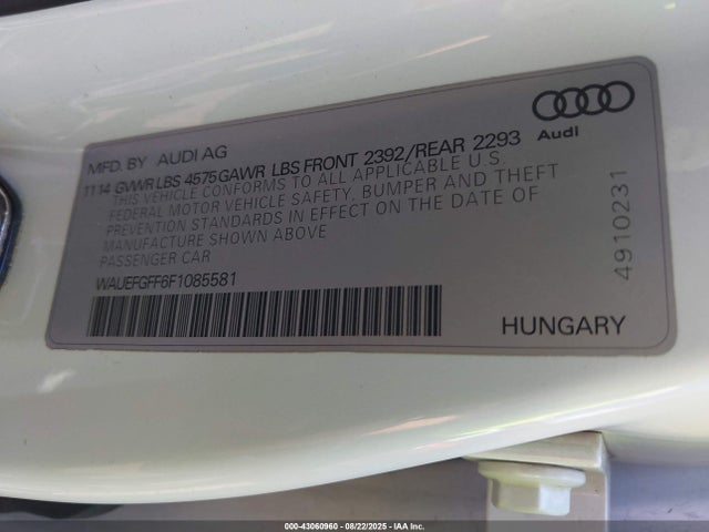 2015 AUDI A3 WAUEFGFF6F1085581 Photo 8