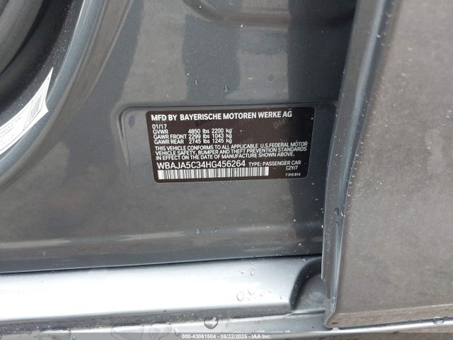 WBAJA5C34HG456264 BMW 2017