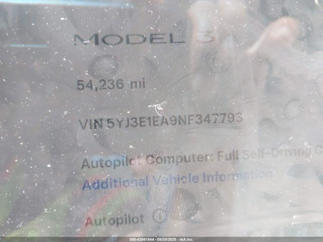 2022 TESLA MODEL 3 5YJ3E1EA9NF347793 Photo 8
