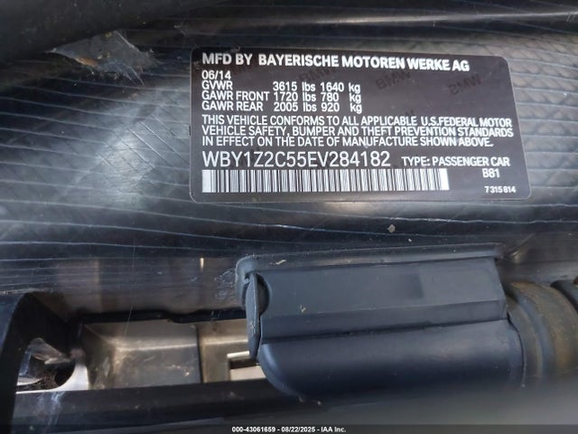 BMW I3 2014 WBY1Z2C55EV284182 Image 9