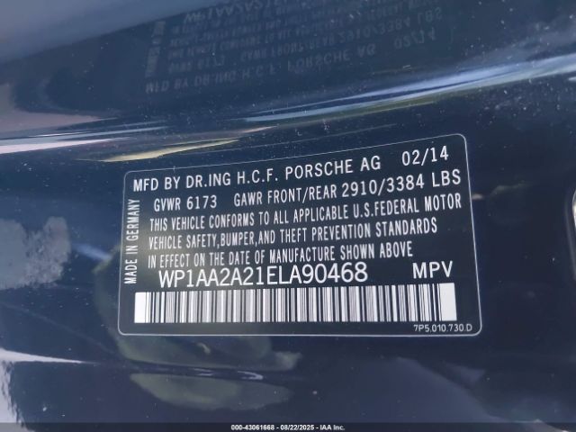 2014 PORSCHE CAYENNE WP1AA2A21ELA90468 Photo 8