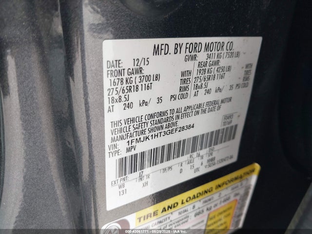 1FMJK1HT3GEF28384 Ford gtdi