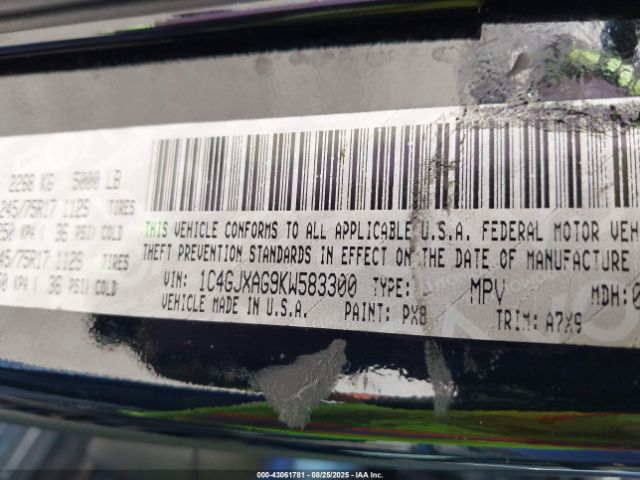 2019 JEEP WRANGLER 1C4GJXAG9KW583300 Photo 8