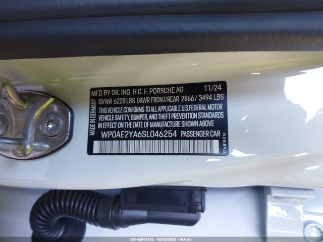 2025 PORSCHE PANAMERA E-HYBRID WP0AE2YA6SL046254 Photo 8