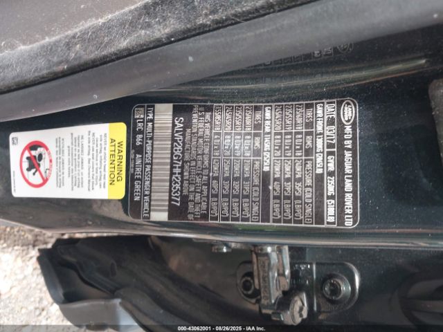 2017 LAND ROVER RANGE ROVER EVOQUE SALVP2BG7HH235377 Photo 8