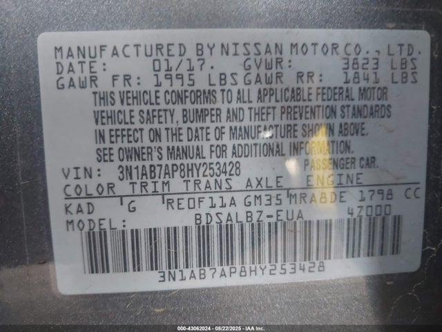 Nissan 2017 2017 3N1AB7AP8HY253428 Image 9