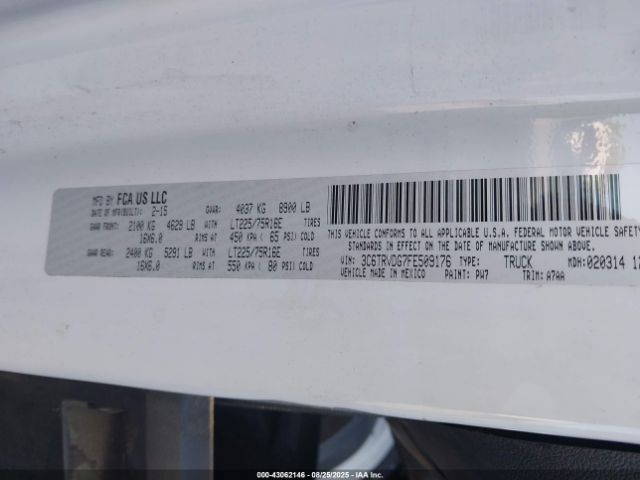 2015 RAM PROMASTER 2500 3C6TRVDG7FE509176 Photo 8