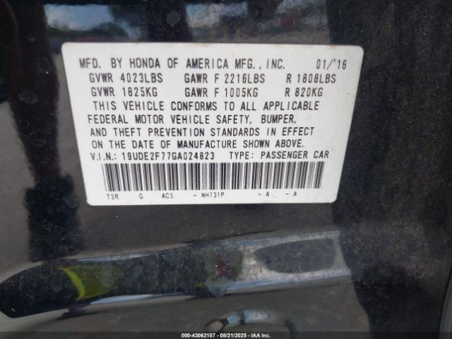 2016 ACURA ILX 19UDE2F77GA024823 Photo 8