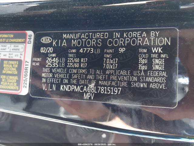 KIA gdi theta ii 2020 KNDPMCAC8L7815197 Image 9