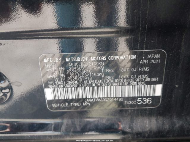 2022 MITSUBISHI ECLIPSE CROSS JA4ATVAA9NZ014492 Photo 8