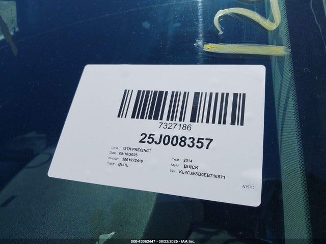 Продаж на аукціоні авто 2014 Buick Encore, vin: KL4CJESB0EB716571, номер лоту: 43062447