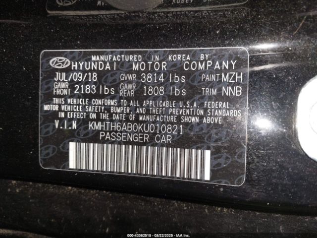 2019 HYUNDAI VELOSTER KMHTH6AB0KU010821 Photo 8