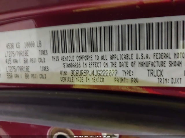 3C6UR5PJ4JG222077 RAM 2500