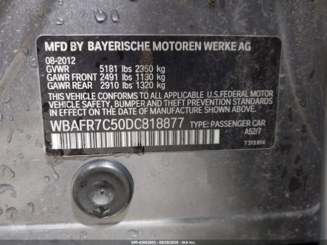 2013 BMW 535I WBAFR7C50DC818877 Photo 8